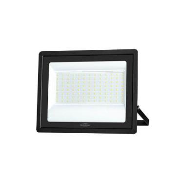 Imagem de Refletor Blumenau Led Tech Pro 100w Preto Bivolt 3000k Luz Amarela - B