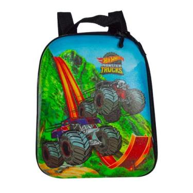Imagem de Lancheira Escolar de Costas Hot Wheels Monster Infantil - Dipomata, Az