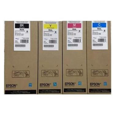 Imagem de Kit 4 Bolsa Tinta Original Epson Wf-c5710 Wf-c5790 C5790