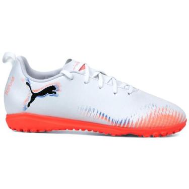 Imagem de Chuteira Society Puma Future 8 Play 108626 TT Juvenil, 36, White, Puma