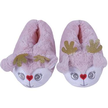 Imagem de Pantufa Funny Adulto Quentinha - UseDue, Rosa claro, 33/34