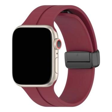 Imagem de Pulseira Magnética de Silicone 44/45/46/49mm Compatível com Smartwatch