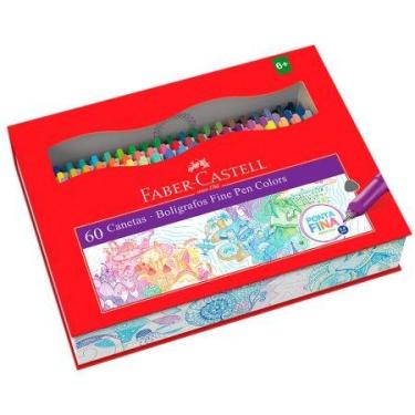 Imagem de Caneta hidrográfica Fine Pen Colors 60 cores FPB/ES60ZF - Faber-Castel