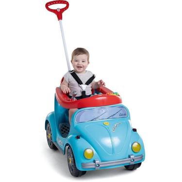 Imagem de Veículo para Bebê 1300 Fouks 2 em 1 com Volante Didático e Som Azul Calesita Brinquedos