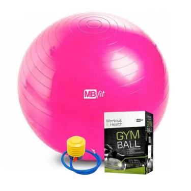 Imagem de Bola De Pilates Yoga Fitball GymBall 65cm Com Bomba MBFit, Pink