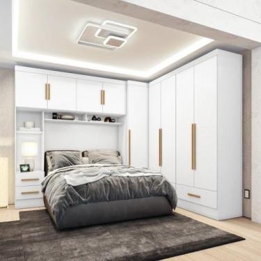 Imagem de Quarto Modulado Casal Completo 4 Peças 5 Portas 4 Gavetas com Maleiro 