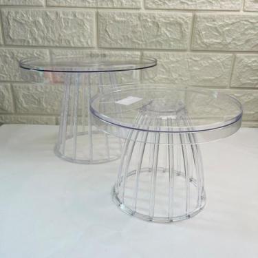 Imagem de Kit Boleira Roma Cristal 23,5cm + Roma Baby 18cm Bolo Festa Decoração 