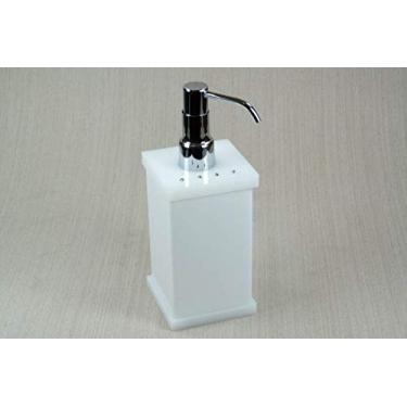 Imagem de Saboneteira Líquida em Acrílico Com Strass Branca Decor Acrílicos