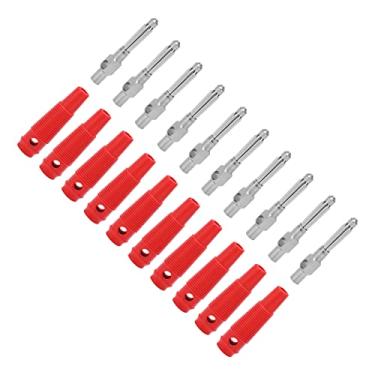 Imagem de Plugue banana de 4 mm, alto-falante 32A 1000V Plugues banana resistente com bom contato para computador(vermelho)