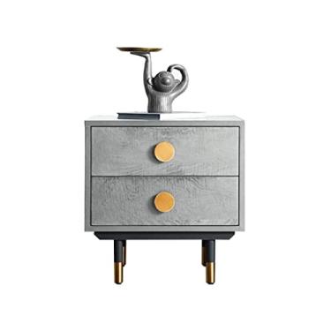 Imagem de Criados-mudos Gaveta de mesa de cabeceira Armário de armazenamento moderno sala de estar quarto cabeceira armário armário de madeira mesa de café pequena Mesas de cabeceira para quarto
