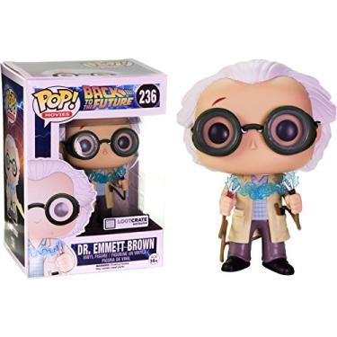 Imagem de Funko Dr. Emmett Brown (Exclusivo Lootcrate): De Volta Ao Futuro X Pop! Figura De Vinil De Filmes E 1 Pop! Pacote De Protetor Gráfico De Plástico Para Animais De Estimação Compatível[#236/06477 - B]