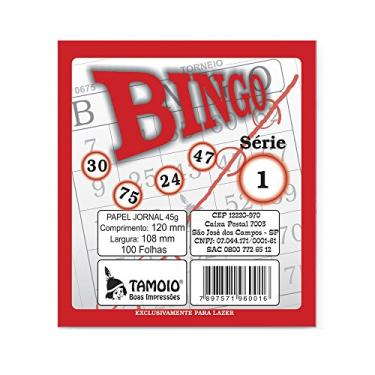 Imagem de Cartela para Bingo 1 fls Jornal - Tamoio