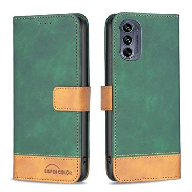 Imagem de For Motorola Moto G62 BF11 Color Matching Skin Feel Leather Phone Case