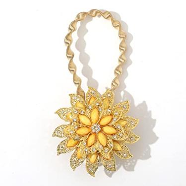 Imagem de 1 peça cortina magnética tieback mola fio de aço em forma de flor fivela de cortina clipe suporte de janela acessórios, um, 1 peça