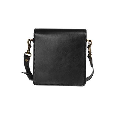 Imagem de Polaroid Capa de couro genuíno de inspiração vintage para Polaroid Socialmatic - Alça de ombro removível incluída - Preta