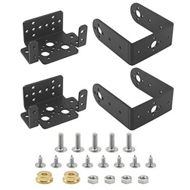 Imagem de Conjunto de 2 suportes de montagem servo ShareGoo 2 DOF Pan & Tilt Sensor Mount Kit compatível com MG995 MG996 Servo RC Robô Barco de carro