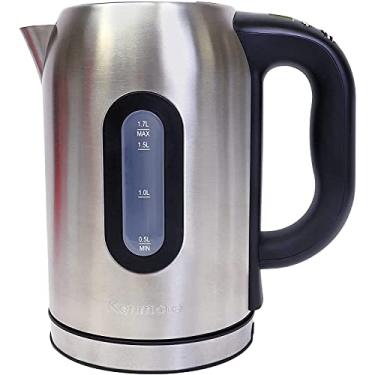 Imagem de Kenmore Chaleira digital sem fio, capacidade de 1,7 litros/1,8 litros, chaleira elétrica de aço inoxidável com controle de temperatura digital, elemento de aquecimento oculto e modo de manter quente