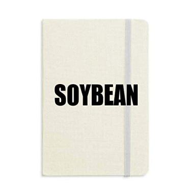 Imagem de Caderno de alimentos com nome vegetal de soja capa dura diário clássico A5 presente