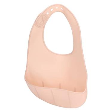 Imagem de babador de silicone, babador de silicone lavável na máquina de lavar louça (Rosa)