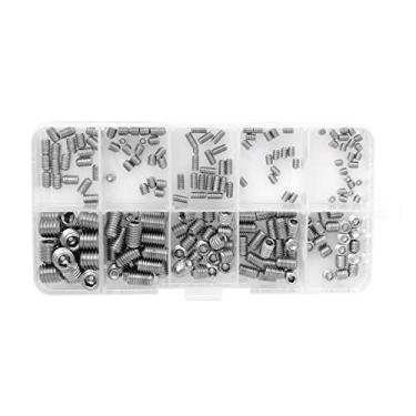 Imagem de MOOKEENONE Stainless Steel Allen Head Socket Hex Set Grub Screw Cup Point Assortment M4-M6