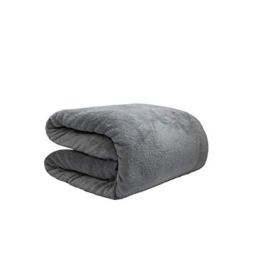 Imagem de Cobertor Manta Microfibra Casal 180 x 220 m Cores Camesa Cor:Cinza