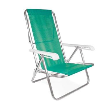 Imagem de Cadeira De Praia Reclinável Em Alumínio 8 Posições Anis - Mor