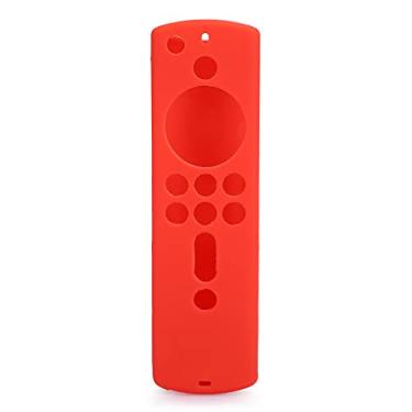Imagem de Estojo de Controle Remoto, 1 Pçs Estojo Protetor para Firetv 51pc Antiderrapante à Prova de Poeira Capa de Controle Remoto Durável Estojo Protetor de Silicone Macio para Firetv (Vermelho)
