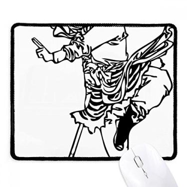 Imagem de Mousepad de desenho de peregrinação chinesa com borda costurada, tapete de borracha para jogos