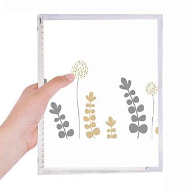 Imagem de Caderno de arte abstrata dente-de-leão com folhas soltas e diário recarregável