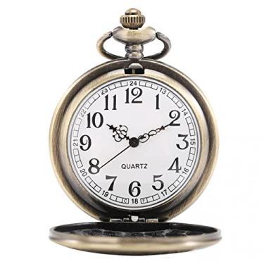 Imagem de ZALTAS Corda de bronze flores nó design quartzo relógio de bolso suéter cadeia colar FOB relógio pendente