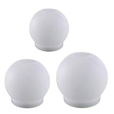 Imagem de Pacote de 3 peças de pingente redondo em forma de bola molde de silicone suporte de caneta de vaso de flores DIY artesanato feito à mão fazendo molde esférico de resina epóxi suporte de vela para resina epóxi