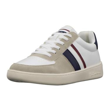 Imagem de Ben Sherman Tênis masculino Hyde, Branco/azul marinho britânico/modred/branco sussurro, 10.5