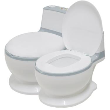 Imagem de Penico Privadinha Troninho Redutor Musical Flush - Baby Style (Cinza)