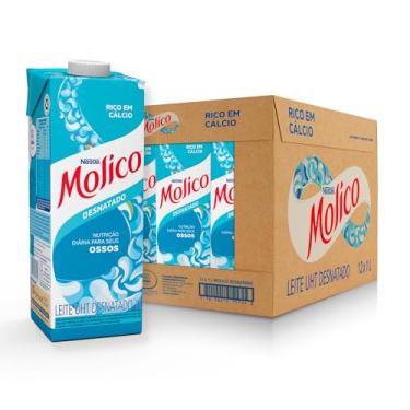 Imagem de Pack de Leite UHT Desnatado Molico Vit 1L - 12 Unidades