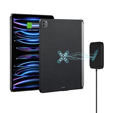 Imagem de PITAKA Capa para iPad Pro de 11 polegadas, capa magnética de carregamento sem fio para iPad Pro de 11 polegadas 2022/2021, capa compatível com teclado mágico suporta carregamento Apple Pencil 2, feita