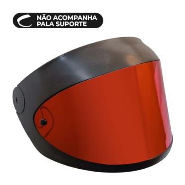 Imagem de Viseira San Marino Vermelha Espelhada Reta 0,8mm