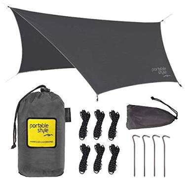 Imagem de OUTROS Toldo Tarp Impermeável 6000mm Abrigo Acampamento Barraca Teto Portátil