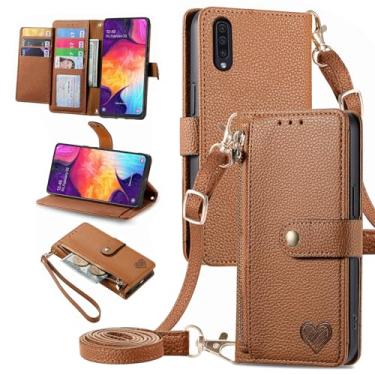 Imagem de Furiet Capa carteira para Samsung Galaxy A50 A50S A30S bolsa de bolso com zíper com alça de pulso, suporte de couro PU flip fólio suporte de cartão capa de telefone para celular A 50 50S 30S S50 50A