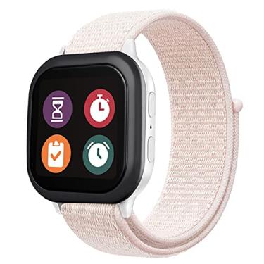 Imagem de JOHEXI Pulseira de relógio Gizmo de substituição para crianças, meias de Natal, pulseira respirável de nylon para smartwatch compatível com Verizon Gizmo Watch 2 / Gizmo Watch 1