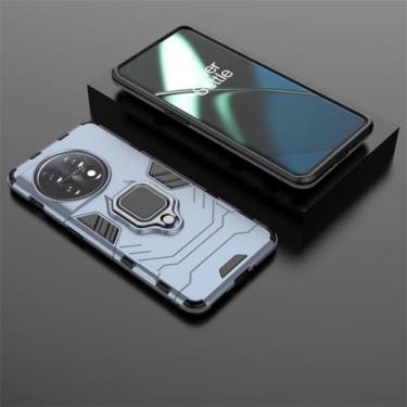 Imagem de Capa armadura para OnePlus 11 11R 12 12R Capa de telefone para Oneplus ACE 2 Pro Nord CE 3 Lite 1 11 5G Suporte à prova de choque capa traseira, anel azul marinho, para Oneplus Ace Pro