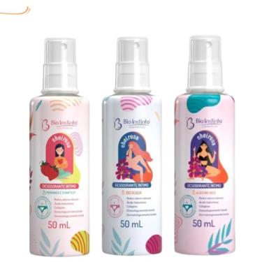 Imagem de Kit Perfume Desodorante íntimo Delicada+Morango+Algodão Doce Bio Instinto 50ml
