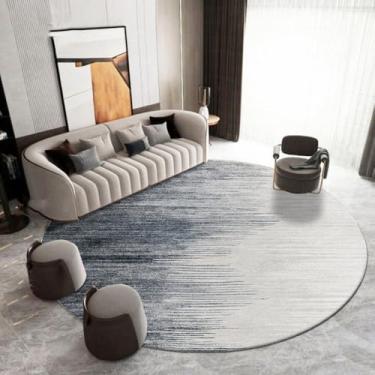 Imagem de Tapete redondo para escritório, cadeira giratória, mesa de estudo, banco sob o quarto, tapete circular, 2,1000x1000cm