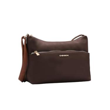 Imagem de Chenson, Bolsa Feminina Transversal Chenson Microfibra Impermeável Cor:Café