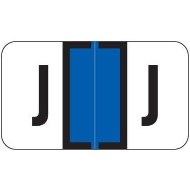 Imagem de Doctor Stuff - File Folder Labels, Alphabet Letter J, Ringbook Sheets, Jeter 5800 - JTAM Series Compatible Alpha Stickers, Dark Blue, 15/16" x 1-5/8", 240 Labels