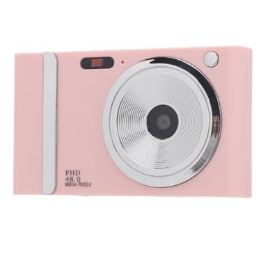 Imagem de Câmera Digital Hd, Câmera Digital Vlogging 16x Zoom 48mp Multi Filtros Profissionais para Viagens para Cerimônia de Formatura (Róseo)