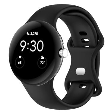 Imagem de Eiavike Pulseira compatível com Google Pixel Watch 3 de 41 mm/Pixel Watch 2/1, de silicone macio, pulseira de substituição para relógio inteligente Google Pixel Watch acessórios