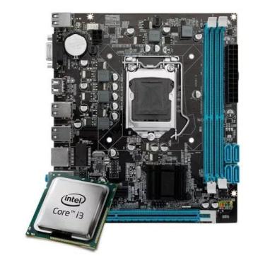 Imagem de Kit Upgrade Para Pc Placa Mãe 1155 H61 + Processador I3-2100 - TWO BRO