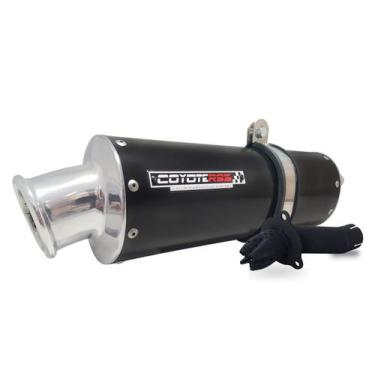 Imagem de Escape / Ponteira Coyote RS3 Aluminio Oval - Ninja 300 R - Kawasaki, P