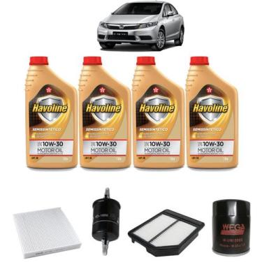 Imagem de Kit De Filtros Troca De Óleo Civic Flex 1.8 16v 2006-2011 - Texaco