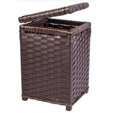 Imagem de Lixeira Cesto De Roupa Fibra Sintética 20X20X30 10 Litros - Artesanato